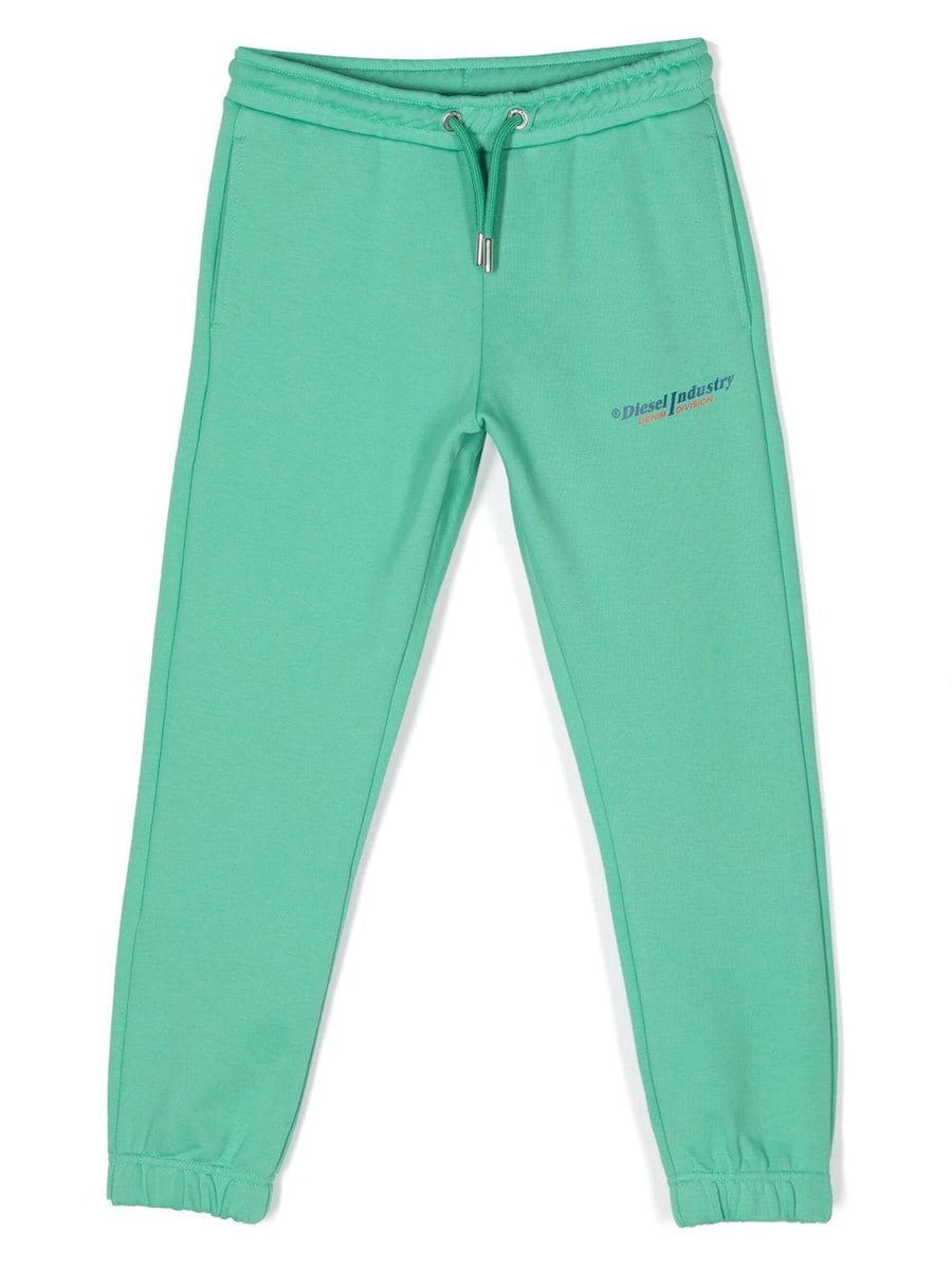 Buy Logo Print Green Track Pants Diesel RELOOP