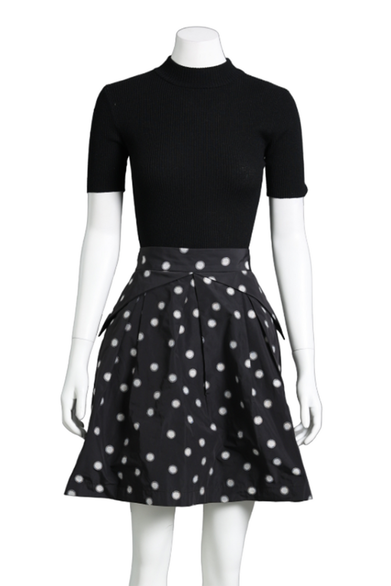 SCORPIUS SOLID BLACK PEPLUM SKIRT main image 0