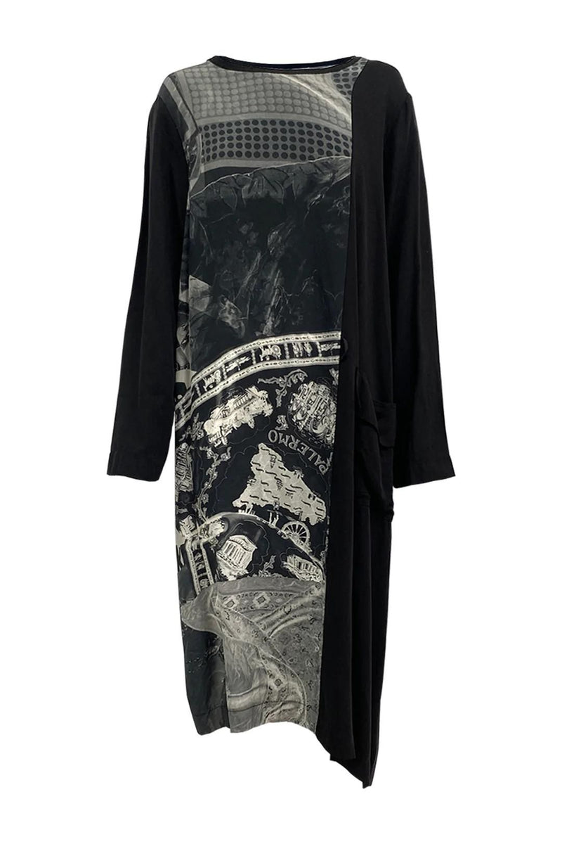Buy Black and White Print Shift Dress