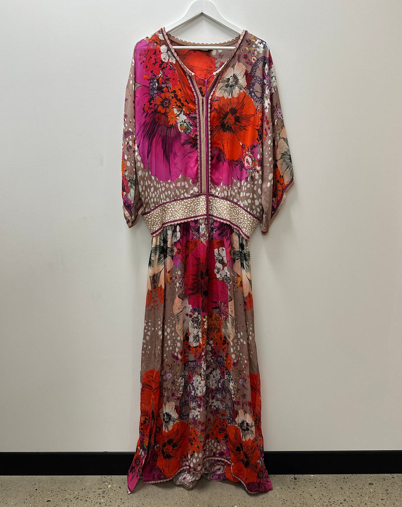 Buy Multi Garden of Eden Silk Caftan Dress - Roberto Cavalli | RELOOP