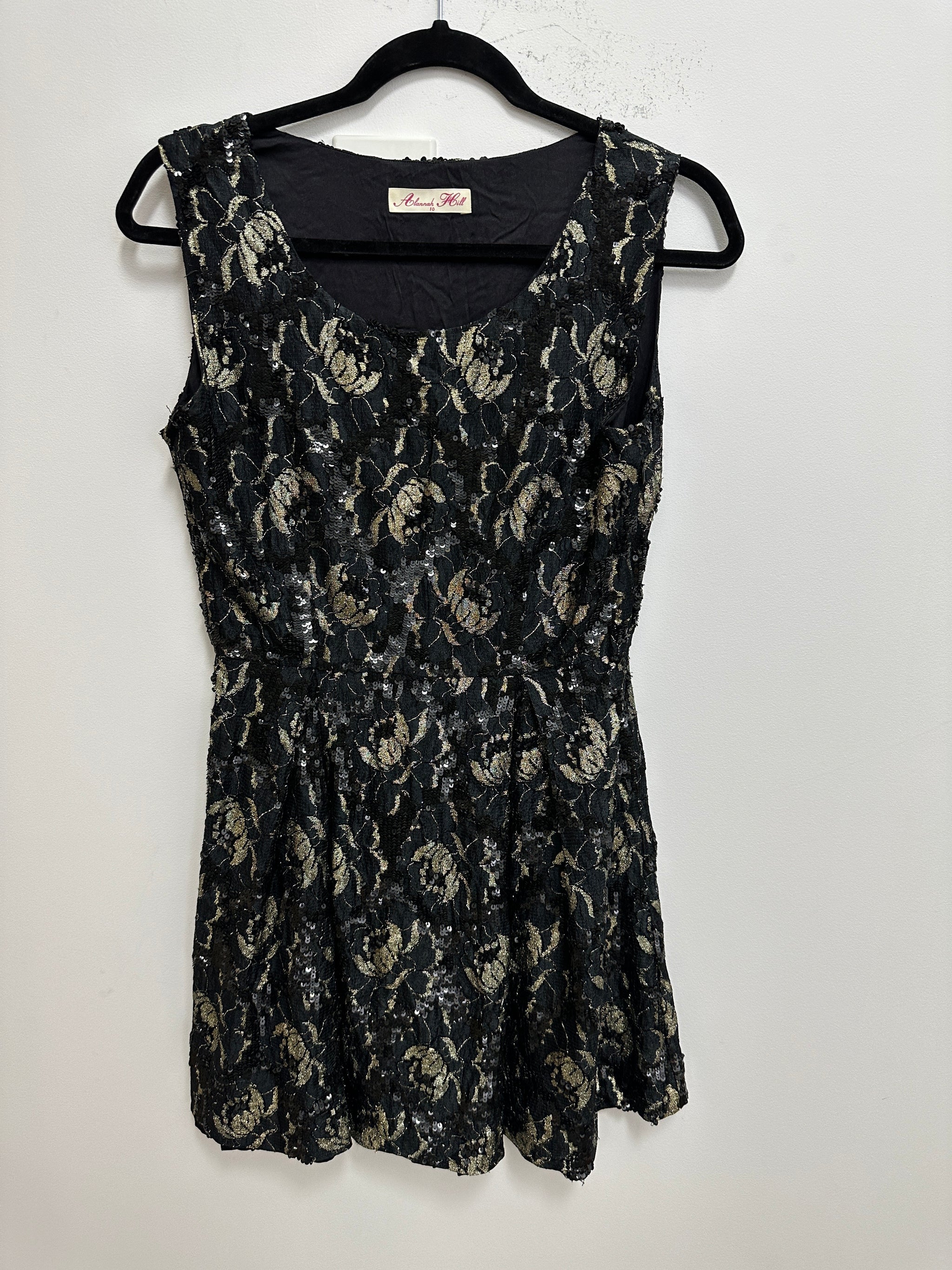 Buy Black And Gold Sequin Dress - Alannah Hill