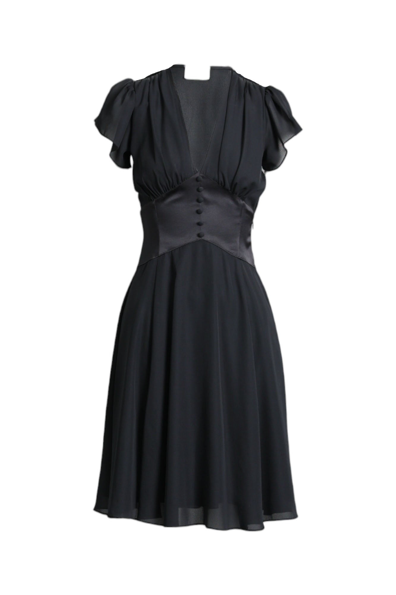 Buy Classic Empire Waist Black Dress