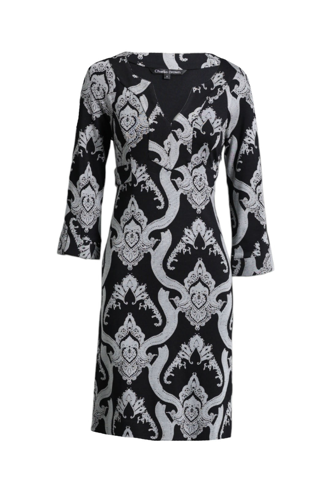 Buy Grey and Black Patterned Shift Dress - Charlie Brown | RELOOP Buy Grey and Black Patterned Shift Dress - Charlie Brown | RELOOP