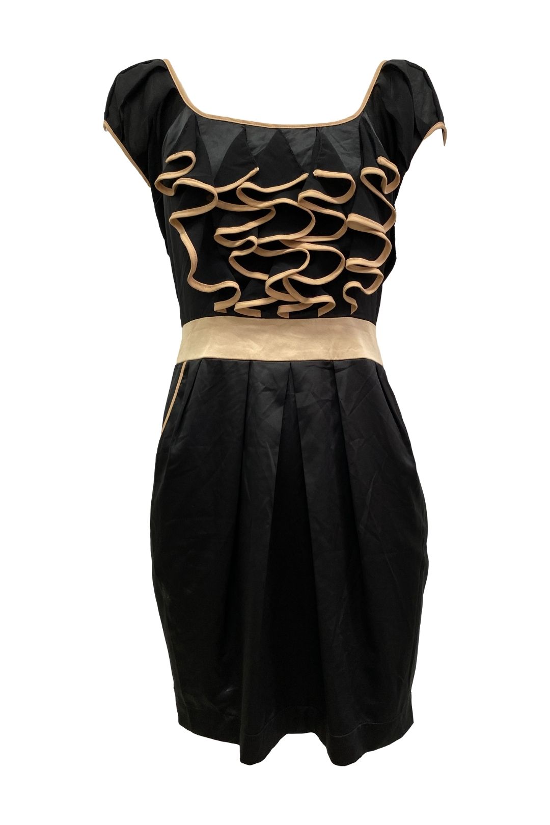 Buy Black Satin Mini Dress Gold Trim - Lipsy | RELOOP Buy Black Satin Mini Dress Gold Trim - Lipsy | RELOOP