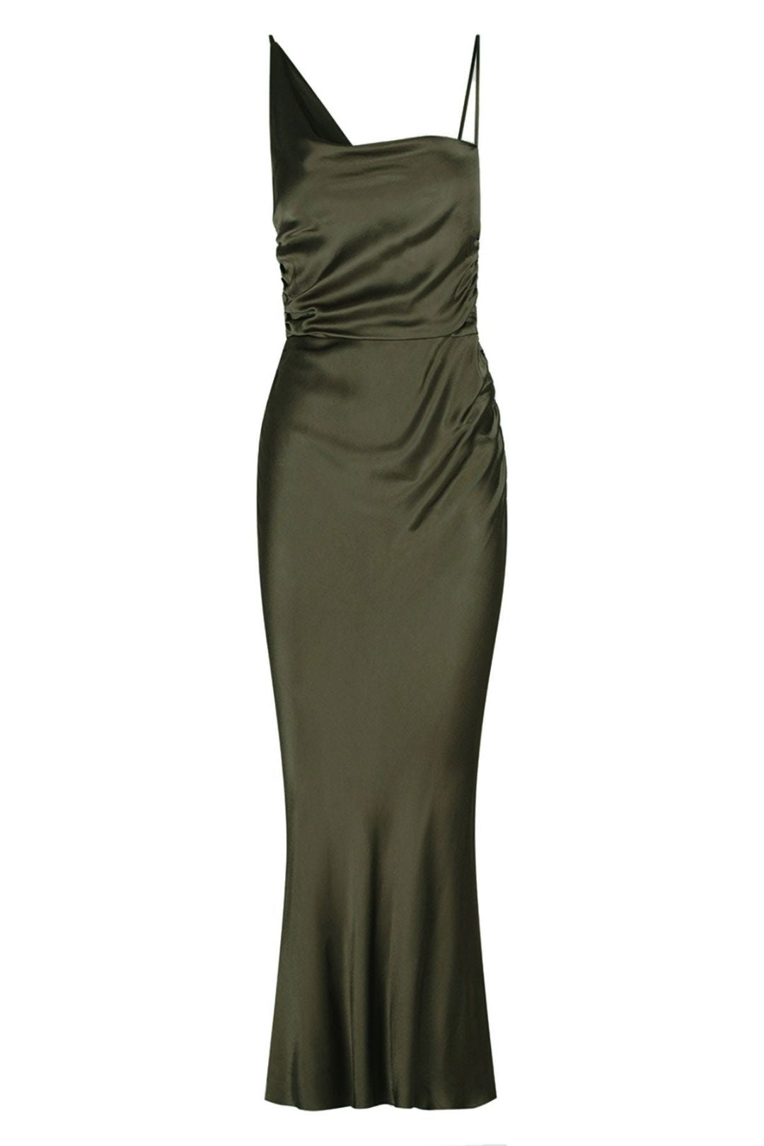 Buy Giorgia Asymmetrical Bias Cowl Midi Dress - Shona Joy
