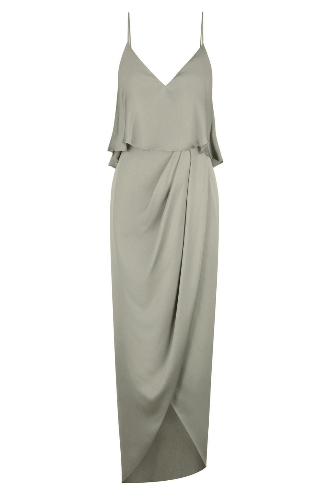 shona joy luxe cocktail frill dress Shona Joy - Luxe Bias frill wrap dress - Emerald